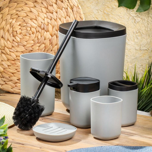 Ведро для мусора 6л серое, Y6-10730 (463829)