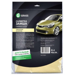 Салфетка GRASS для ухода за кузовом автомобиля (замша 