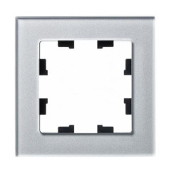Рамка 1-пост AtlasDesign Nature стекло алюм. SchE ATN320301