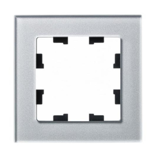 Рамка 1-пост AtlasDesign Nature стекло алюм. SchE ATN320301