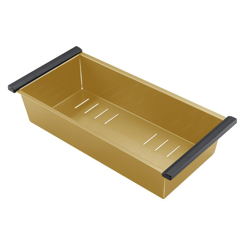 Мойка нерж. врезная GAPPO 60х50х21,5 см тол. 3 мм, сатин золотой (сифон, коландер) GS6050-3